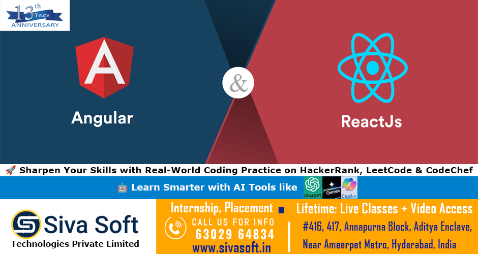 Classroom and Online UI Development with Angular, React JS & AI Training Course in Ameerpet Hyderabad India