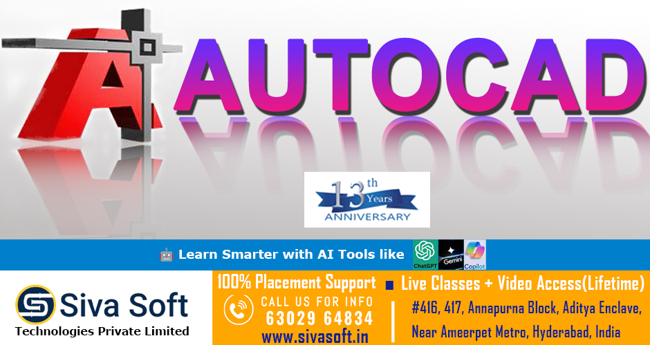 Classroom and Online AutoCAD 2D & 3D Training Course in Ameerpet Hyderabad India