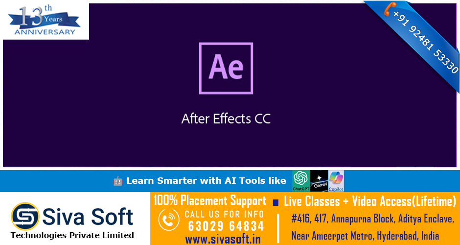 Classroom Adobe After Effects Training Course in Ameerpet Hyderabad India