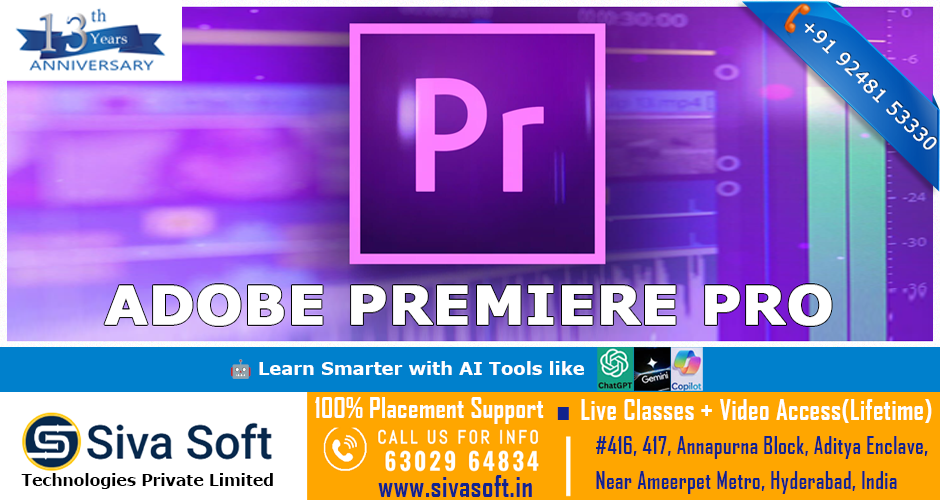 Classroom Premiere Pro Training in Ameerpet
