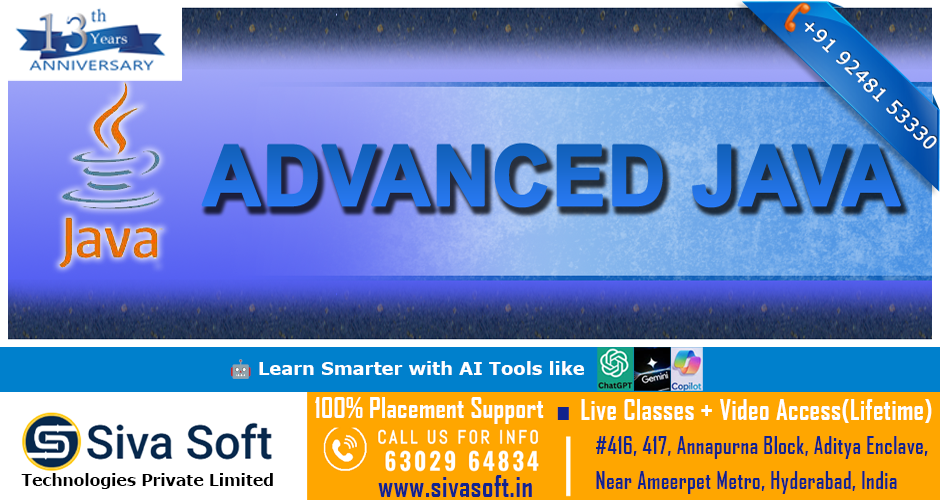 Classroom Advanced Java Training Course in Ameerpet Hyderabad India