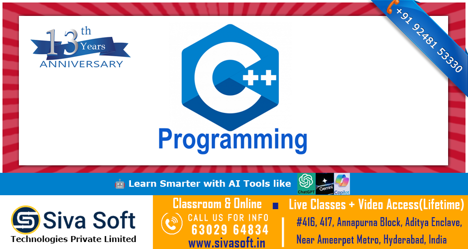 Classroom C++ Programming Language Training Course in Ameerpet Hyderabad India