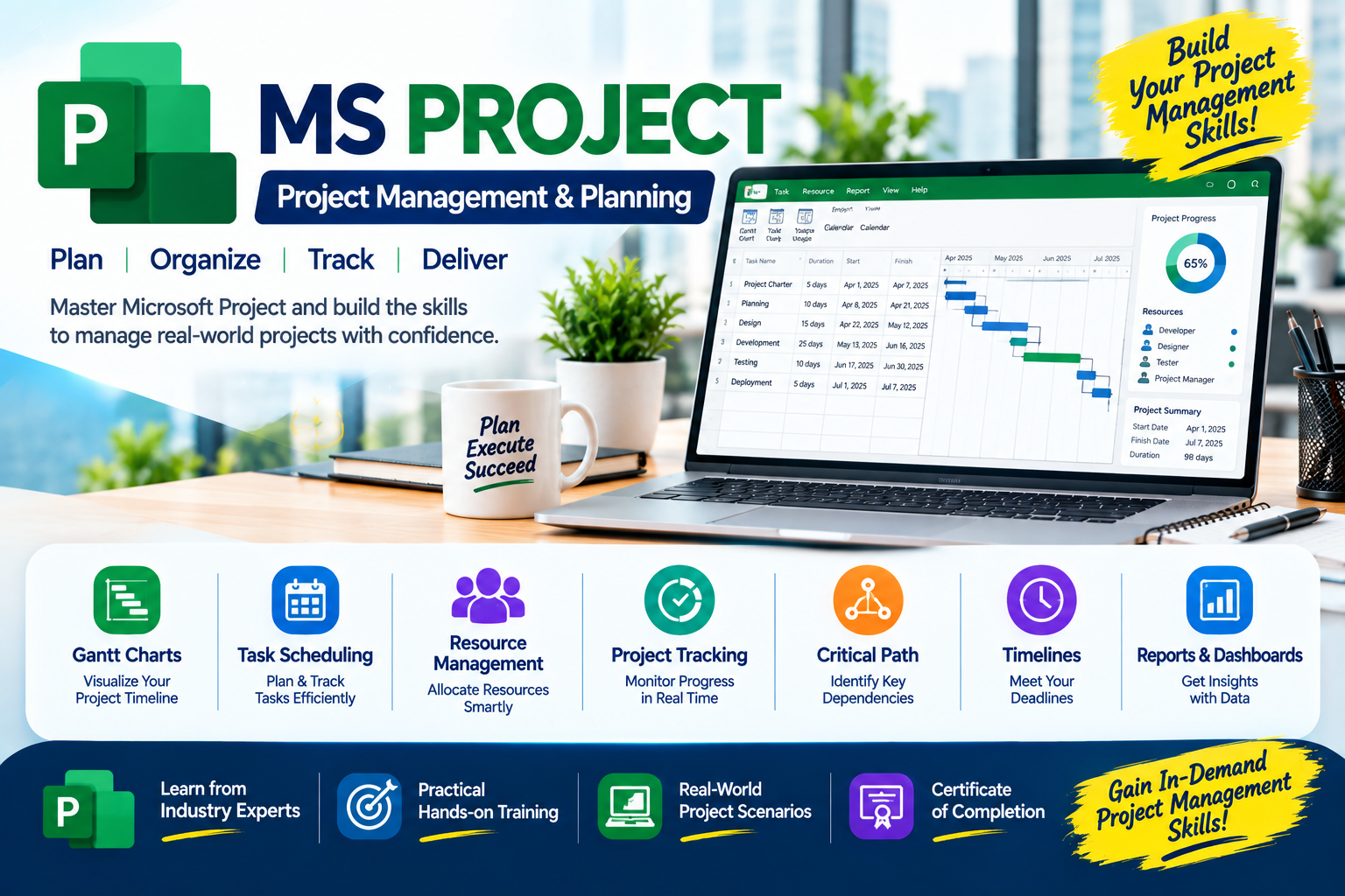 Online Microsoft MS Project & Generative AI Training Course