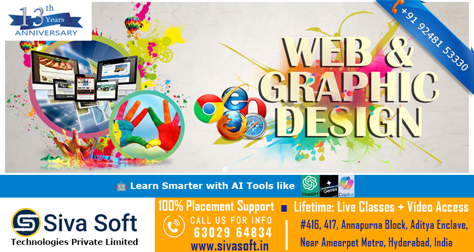 classroom and Online Web and Graphic Designing (UX), Training Course in Ammeerpet Hyderabad India