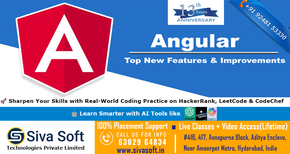 Classroom and Online Web Designing Angular Training Course in Ameerpet Hyderabad India