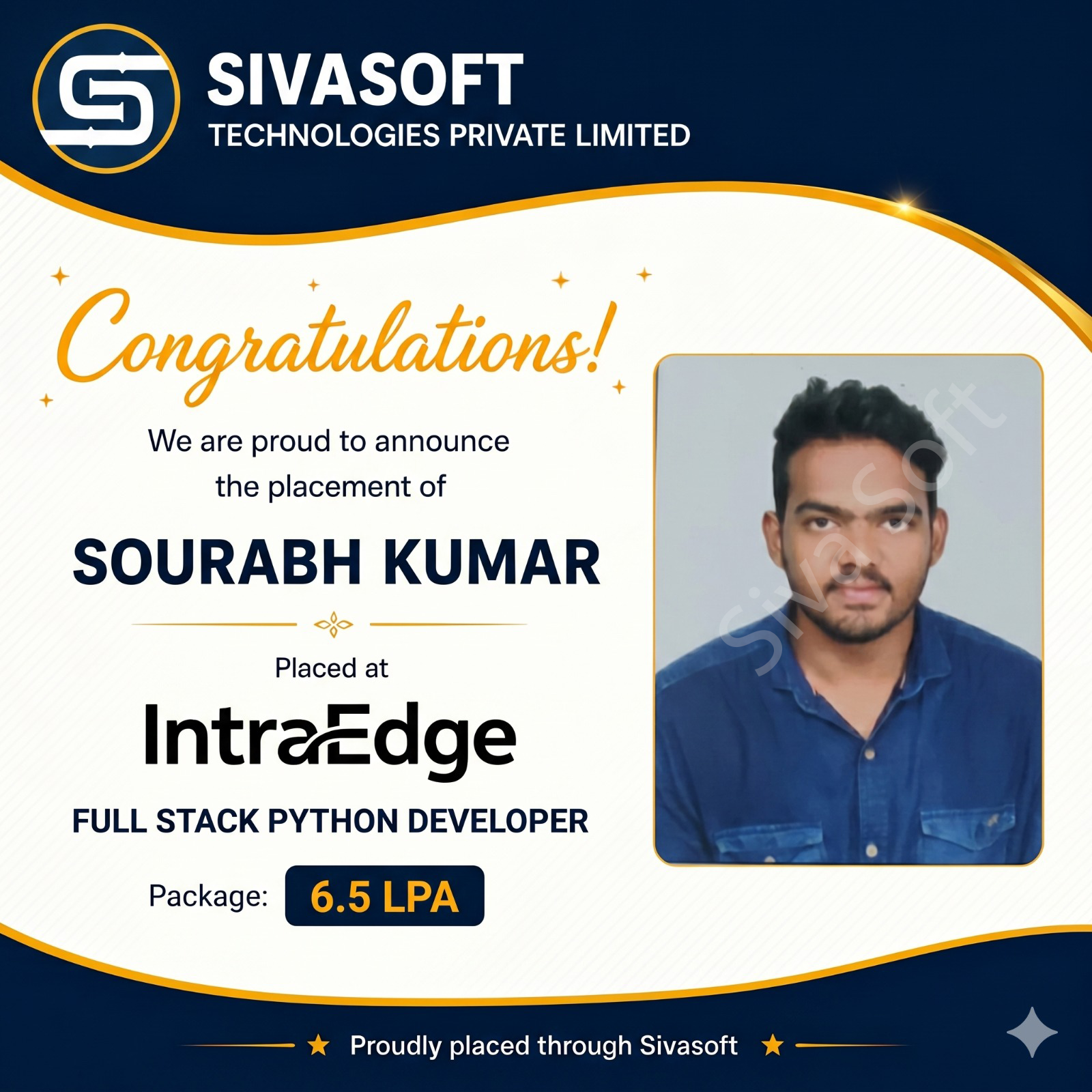 Supriya Placed at LSNSOFT