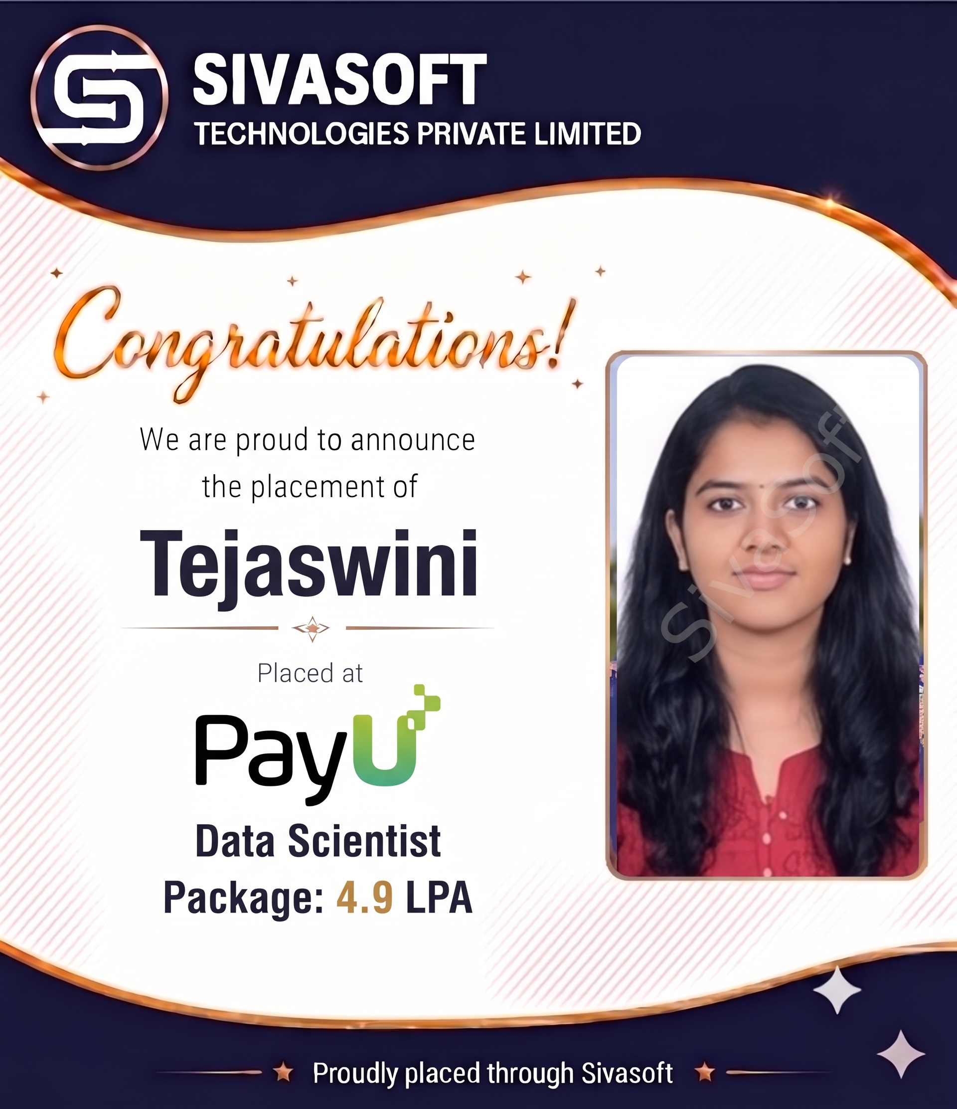 Supriya Placed at LSNSOFT