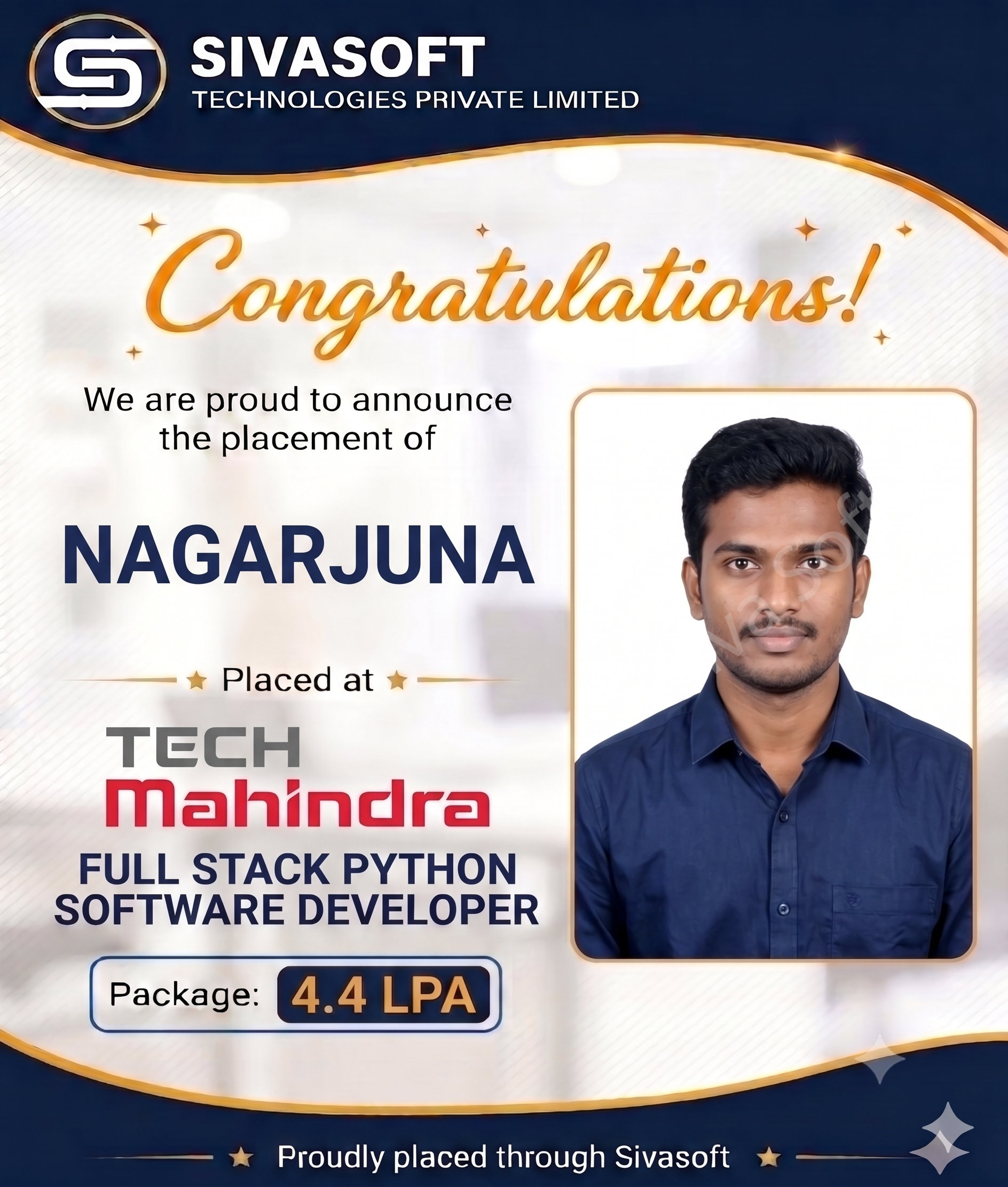 Supriya Placed at LSNSOFT